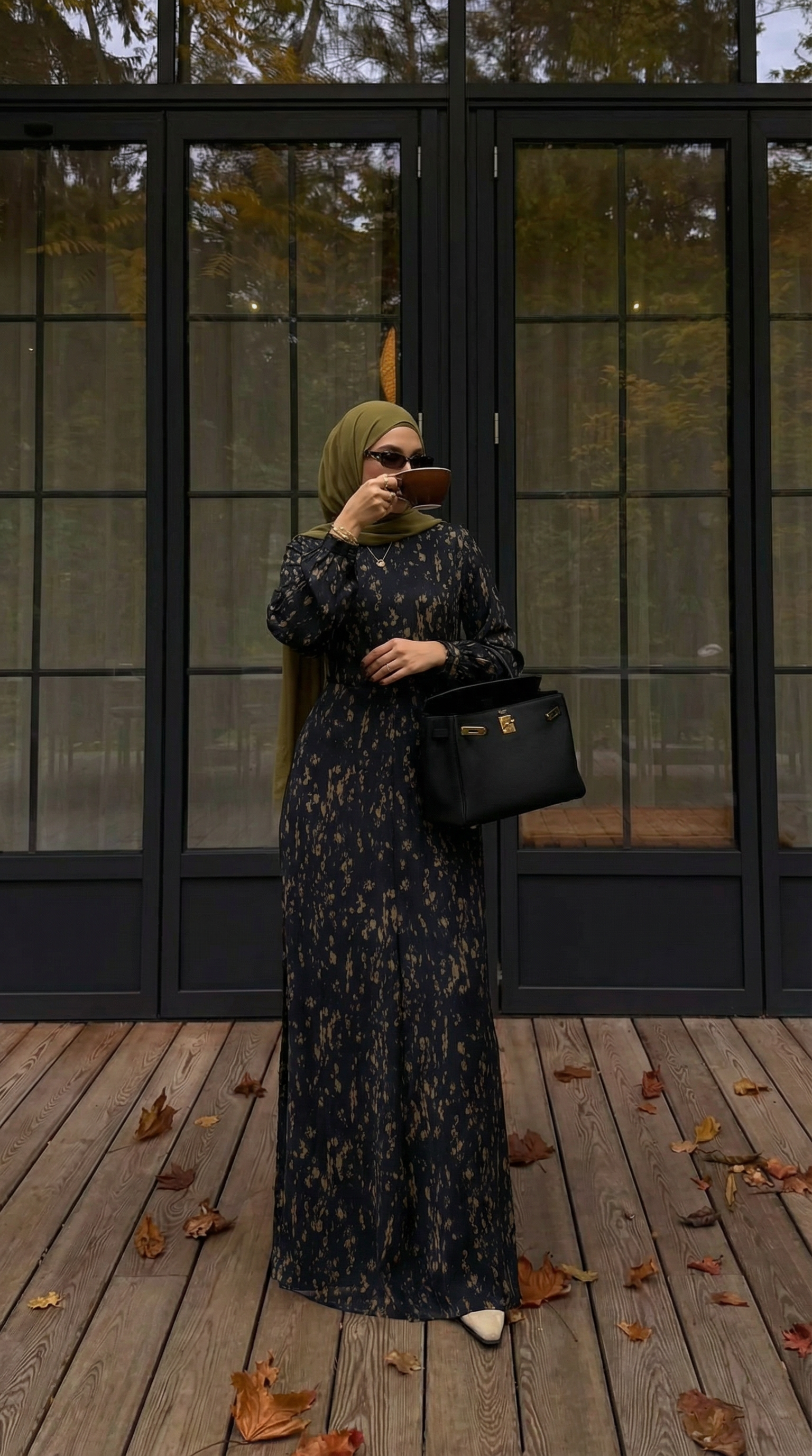 Qamar Long Sleeve Maxi Dress