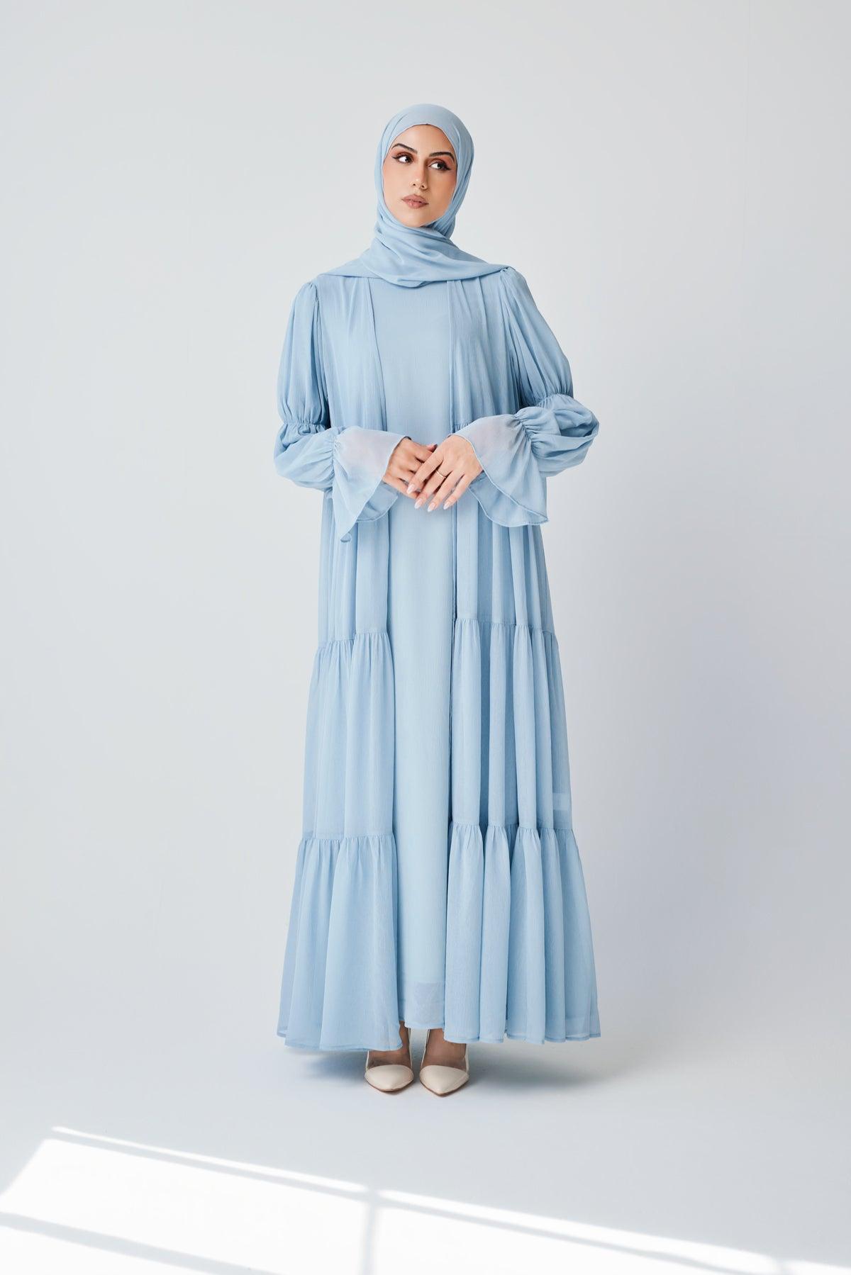 Bohemian Abaya Set - Marine
