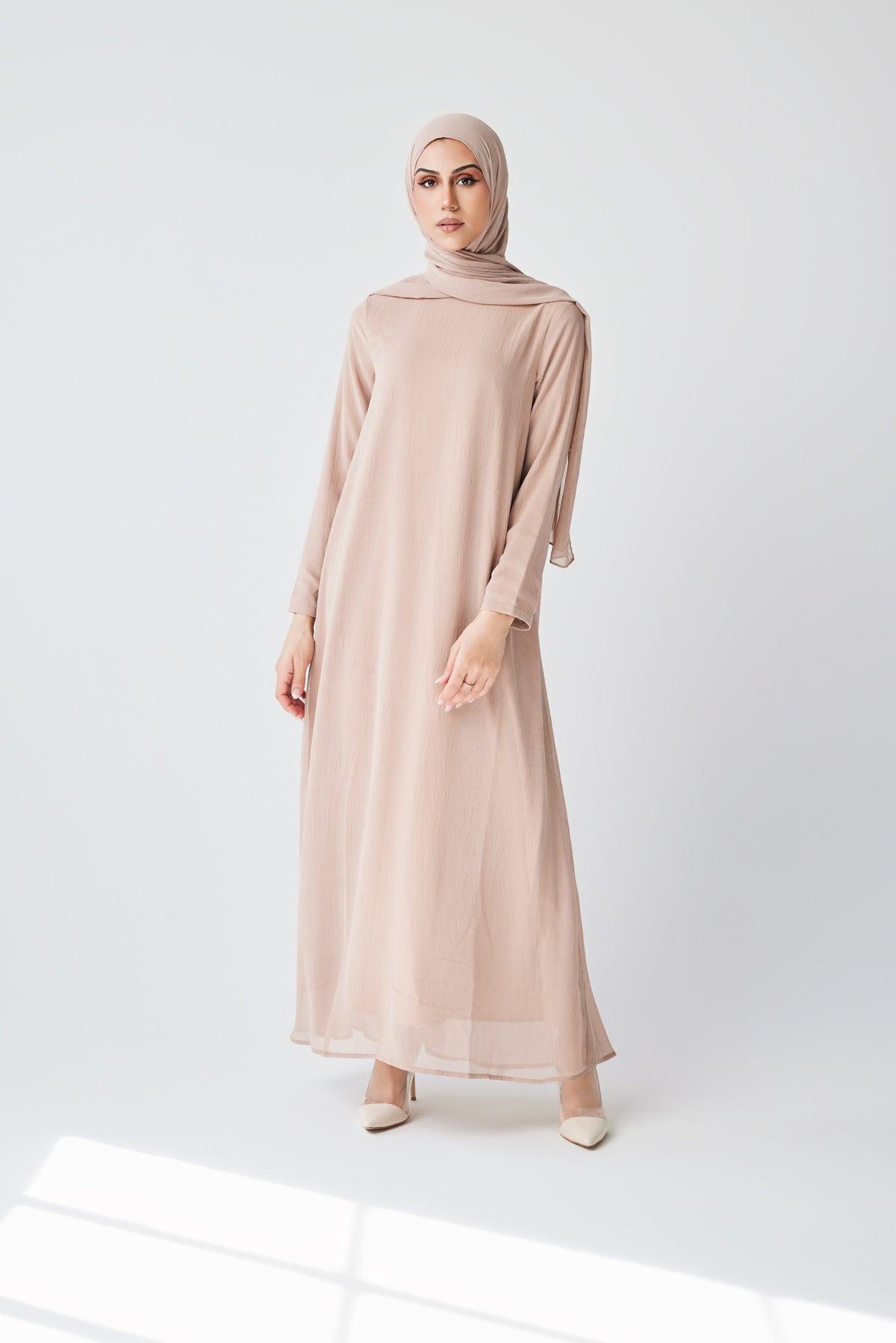 Bohemian Abaya Set - Sand