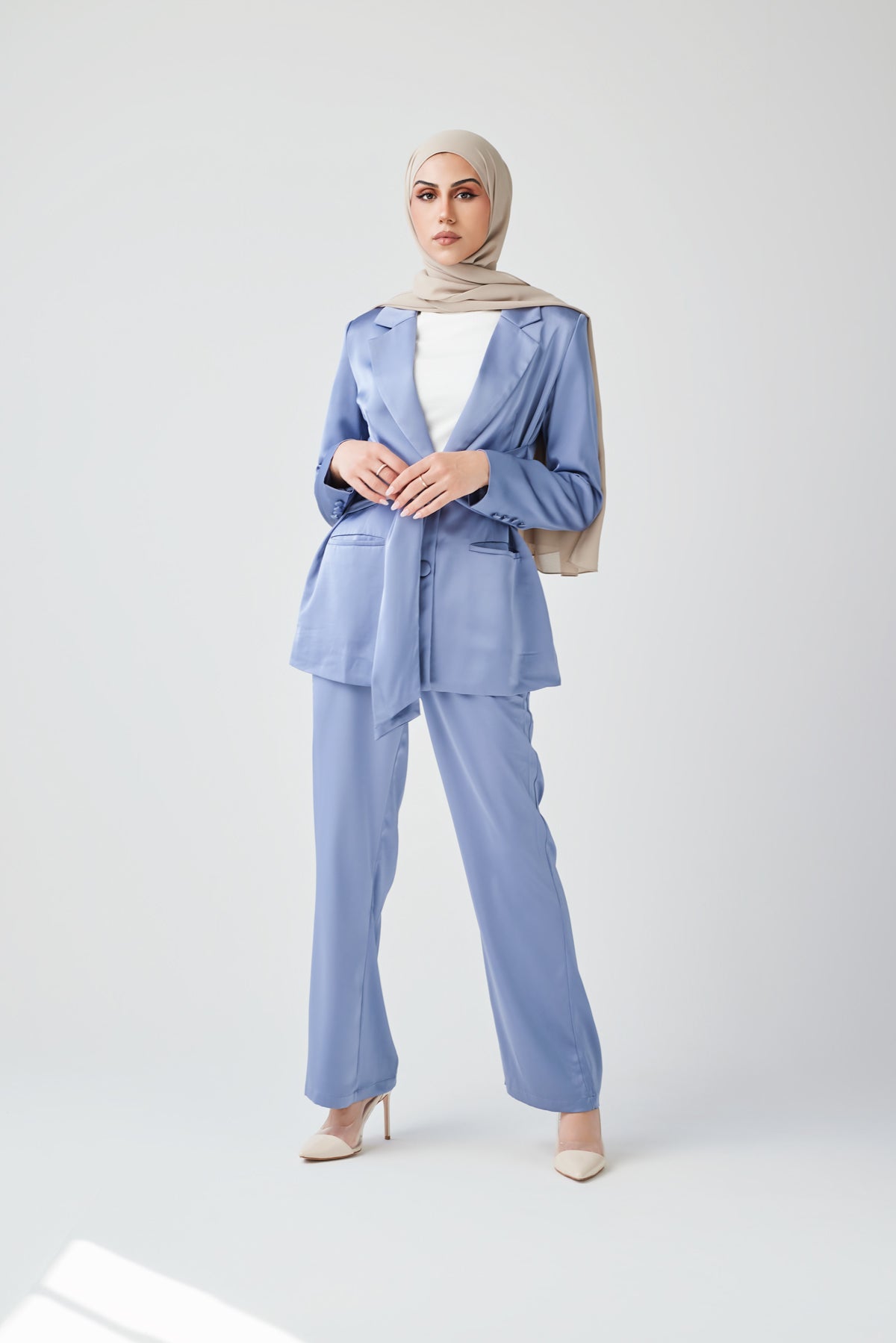 Adele Tie Waist Blazer - Jade