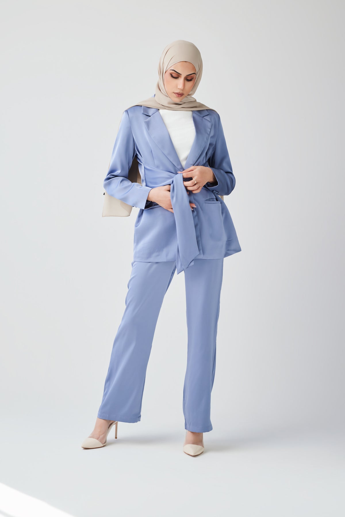 Adele Tie Waist Blazer - Jade