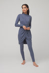 Anya 3 Piece Modest Swimsuit - Sea Blue - Zahraa The Label
