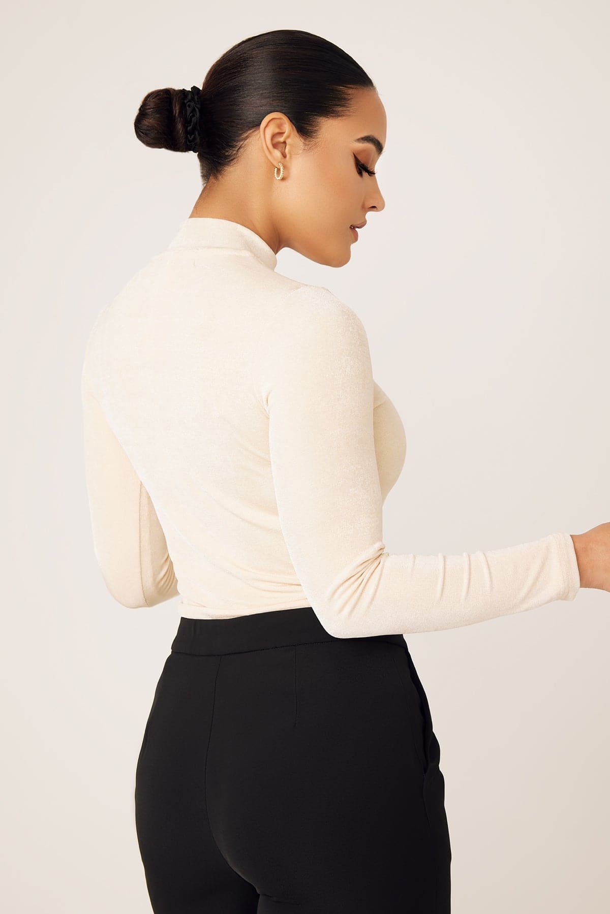 Camile Long Sleeve Body Shirt-Modest Nude - Zahraa The Label