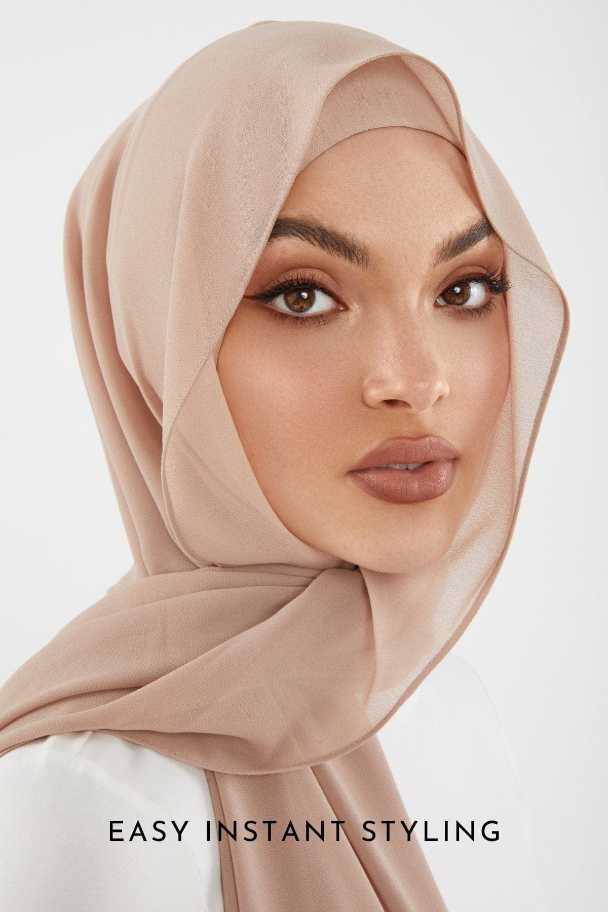 Zahraa Instant Chiffon Hijab- Modest Nude - Zahraa The Label